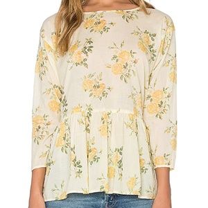 The Great. The Wanderer top in floral print  size 0 (XS)